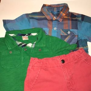 Boys 3T bundle 2 shirts and 1 pair of shorts